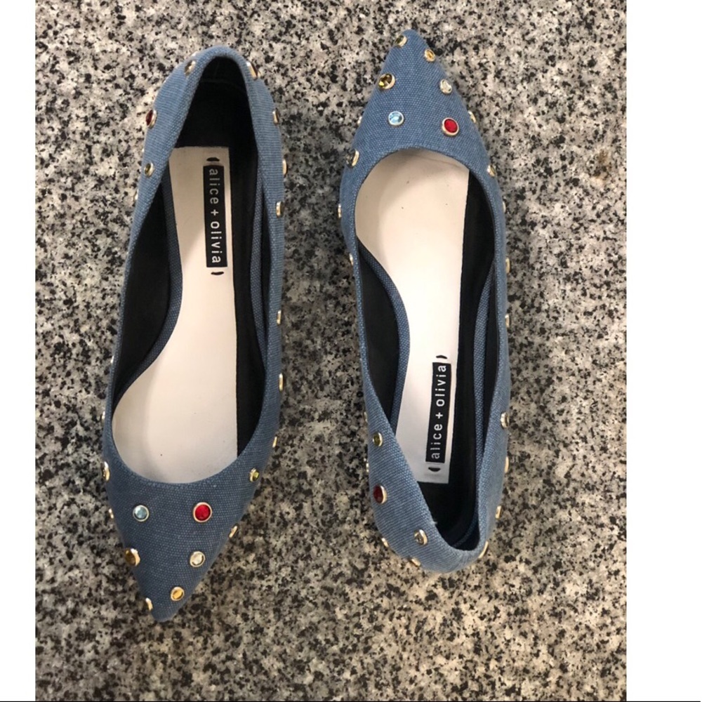 Alice and Olivia Stone Studded Loafers